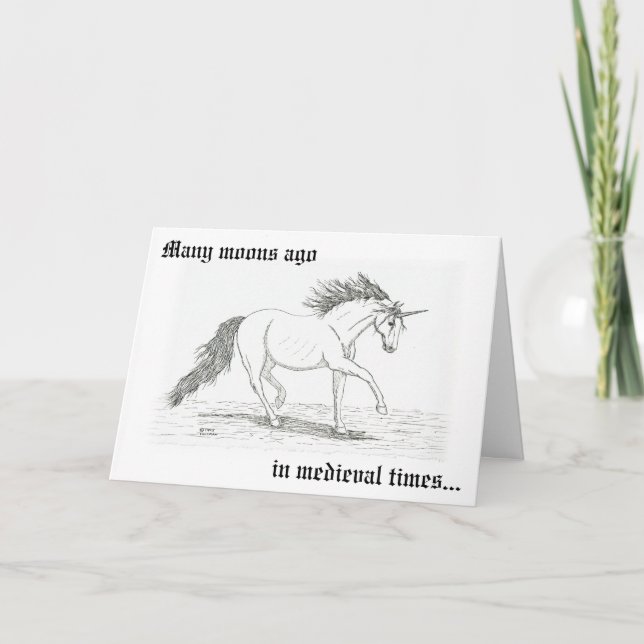 Carte "Les Unicornes Ont Été Croyés En" (Devant)