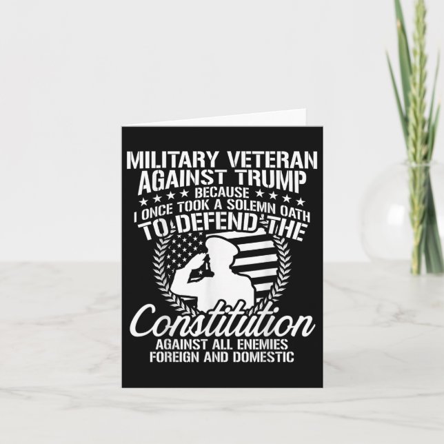 Carte Les vétérans militaires contre l'élection de Trump (Devant)