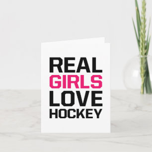Carte Les vraies filles aiment le hockey Blank N'importe