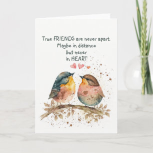 Carte Les vrais amis ne sont jamais séparés, peut-être p
