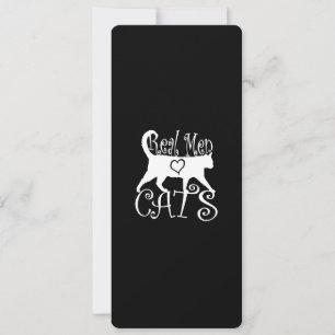 Carte Les vrais hommes aiment les chats en style