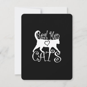 Carte Les vrais hommes aiment les chats en style