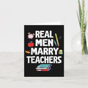 Carte Les vrais Hommes Marient Enseignants Joyeux Mariag