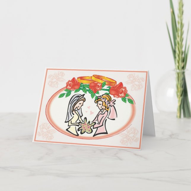 Carte Lesbian Wedding or Commitment Ceremony (Devant)