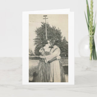 Carte lesbienne victorienne de Saint-Valentin