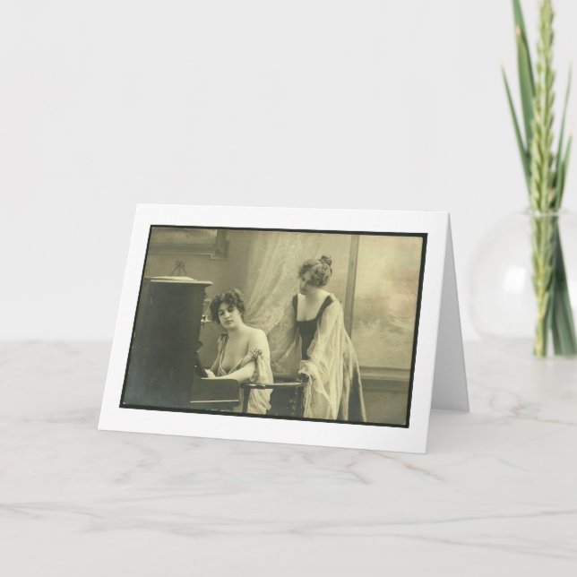 Carte lesbienne victorienne de Saint-Valentin (Devant)