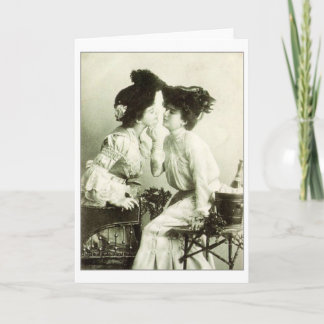 Carte lesbienne victorienne de Saint-Valentin