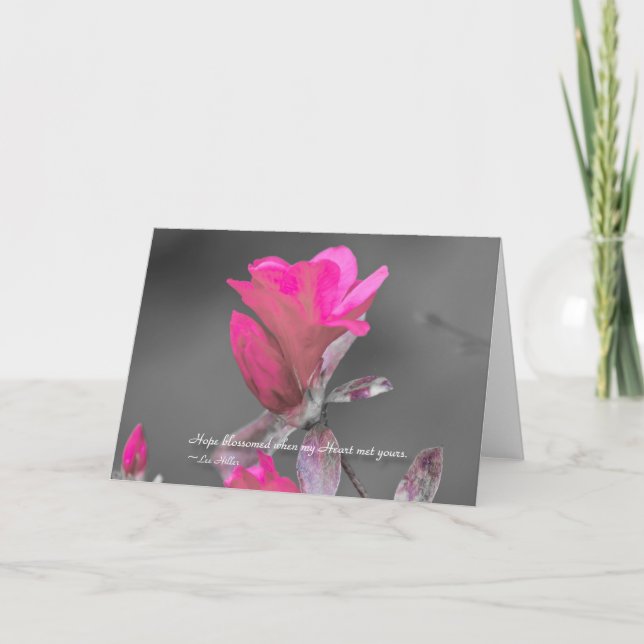 Carte L'espoir a fleuri quand mon Coeur... (Devant)