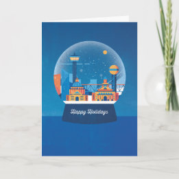 Carte Let It Snow (Globe) Greeting Card