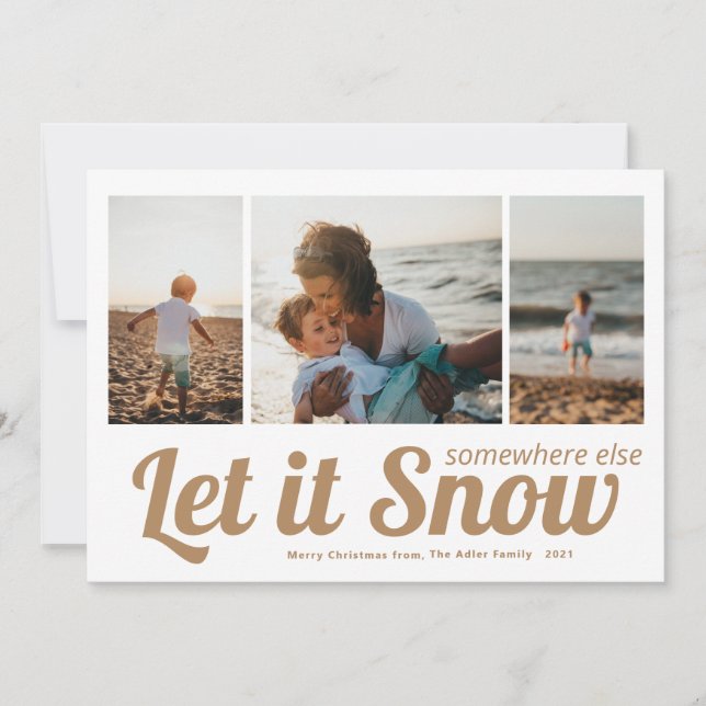 Carte Let it Snow Photo Collage Noël (Devant)
