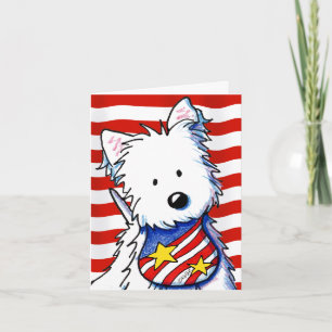 Carte L'étoile de KiniArt a orné Westie de paillettes