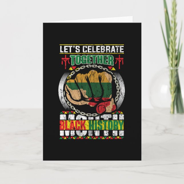 Carte Lets Celebrate Together Black History Months (Devant)