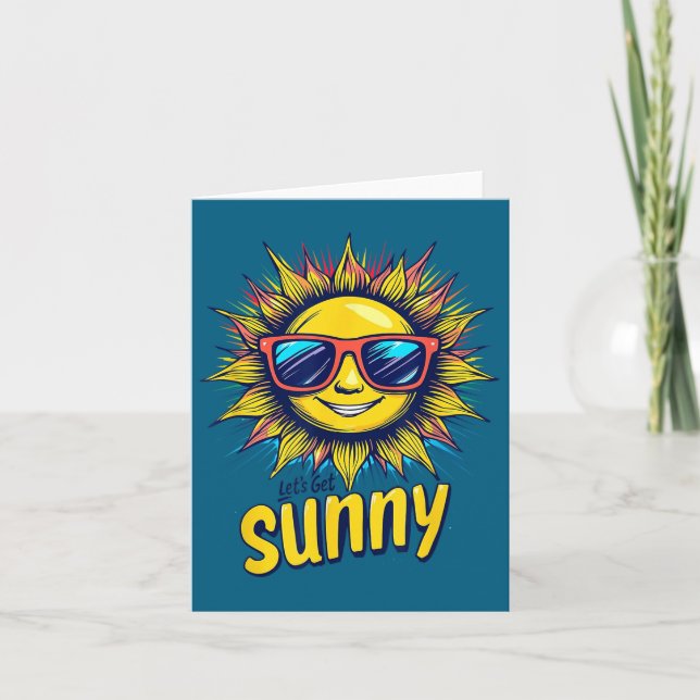 Carte Let's Get Sunny Motivation For Bright Days  (Devant)