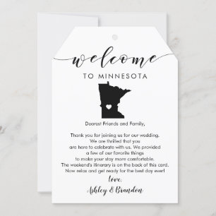 Carte LETTRE BALLE D'ACCUEIL DU Mariage DU Minnesota Iti