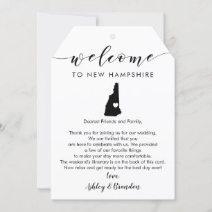 Carte LETTRE BALLE D'ACCUEIL DU Mariage DU New Hampshire