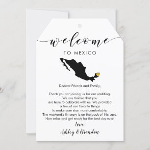 Carte LETTRE BALLE D'ACCUEIL GRAND Mariage DU Mexique It
