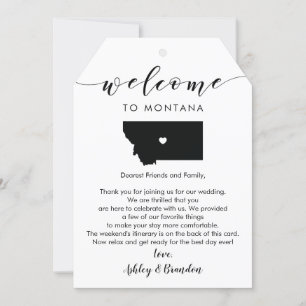 Carte LETTRE BALLE D'ACCUEIL Mariage DU Montana Itinérai