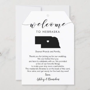 Carte Lettre d'accueil du Mariage du Nebraska Itinéraire