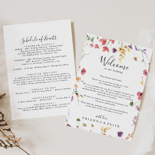 Carte LETTRE D'ACCUEIL Mariage sauvage couleur classique