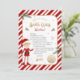 Carte Lettre d'accueil pour les elfes