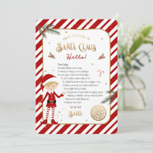 Carte Lettre d'accueil pour les elfes