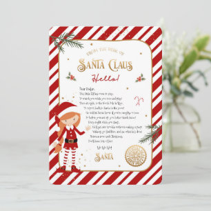 Carte Lettre d'accueil pour les elfes