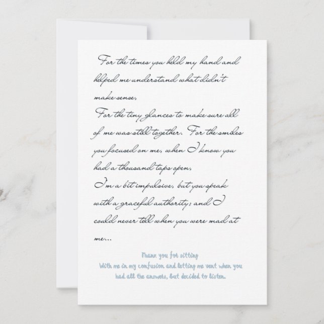 Carte lettre d'amour (Devant)