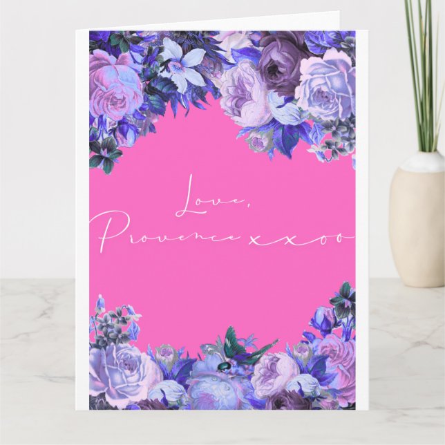 Carte Lettre d'amour Design - Amour, Provence xxoo (Devant)