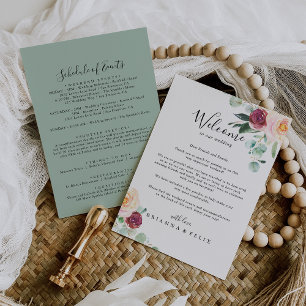 Carte Lettre de bienvenue du Mariage contemporain Eucaly