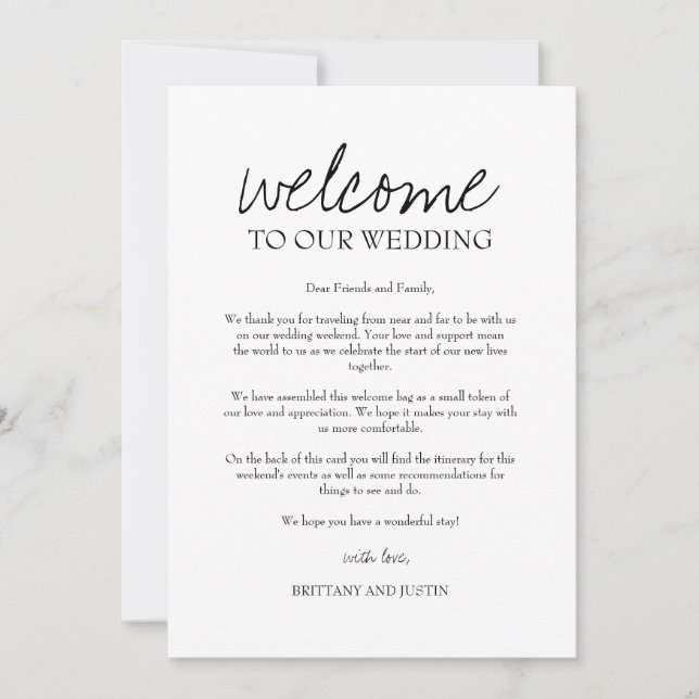 Carte Lettre de bienvenue et Itinéraire Mariage breton (Devant)