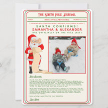 Lettre de Noël du journal Père Noël North Pôle