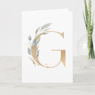 Carte Lettre G monogramme