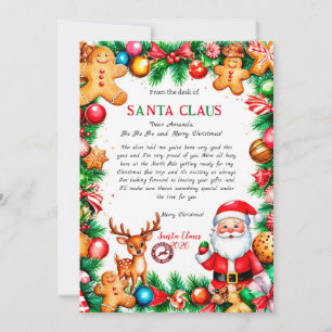 Carte Lettre Magique de Père Noël