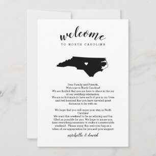Carte LETTRE Mariage DE LA Caroline DU Nord Itinéraire