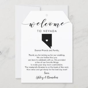 Carte LETTRE Mariage DU Nevada MOT DE PAGE Itinéraire