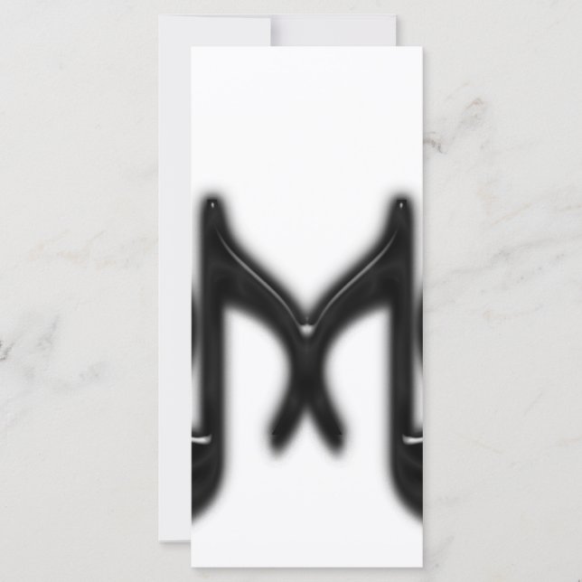 Carte Lettre musicale "M" (Devant)