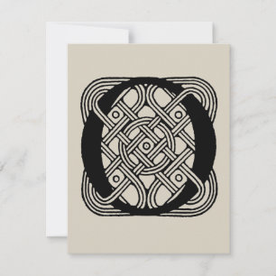 Carte Lettre O Vintage Celtic Knot Monogramme