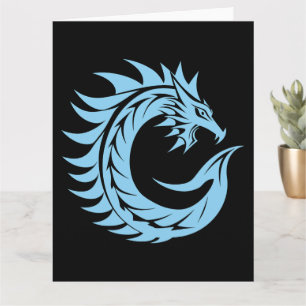 Carte LETTRE STYLE Dragon C, Alphabet Dragon, Monogramme