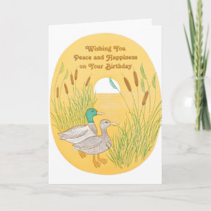 Carte lettrepress pour l'anniversaire de canards c