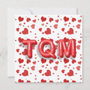 Carte Lettres 3d TQM du Coeur Rouge