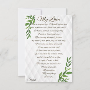 Carte Lettres à mon mari