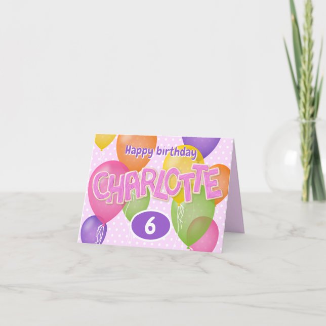 Carte lettres coupures roses cookies Charlotte anniversa (Devant)