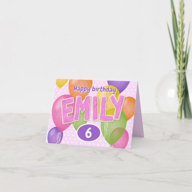 Carte lettres coupures roses cookies Emily anniversaire (Devant)