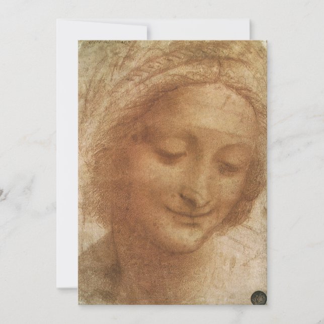 Carte L'étude de Leonardo da Vinci sur le portrait de Sa (Devant)