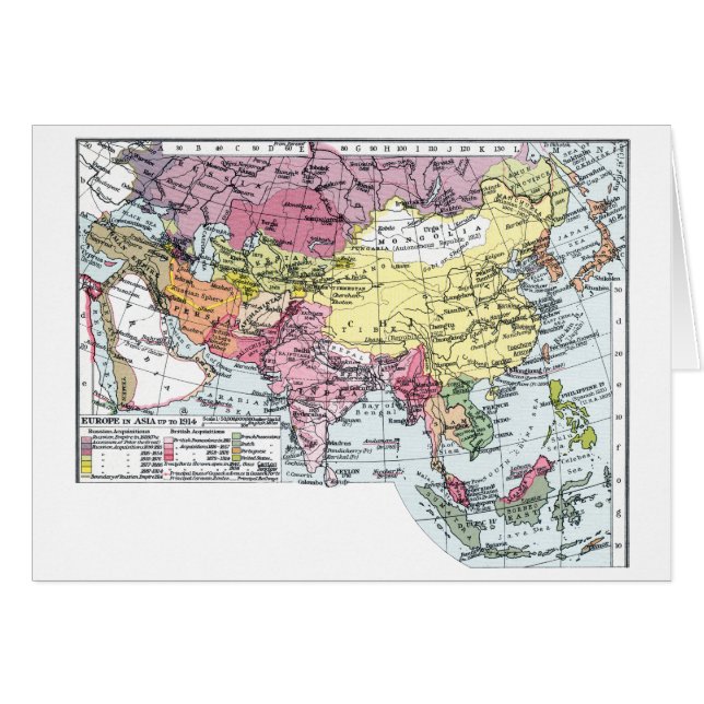 CARTE : L'EUROPE EN ASIE (Devant horizontal)