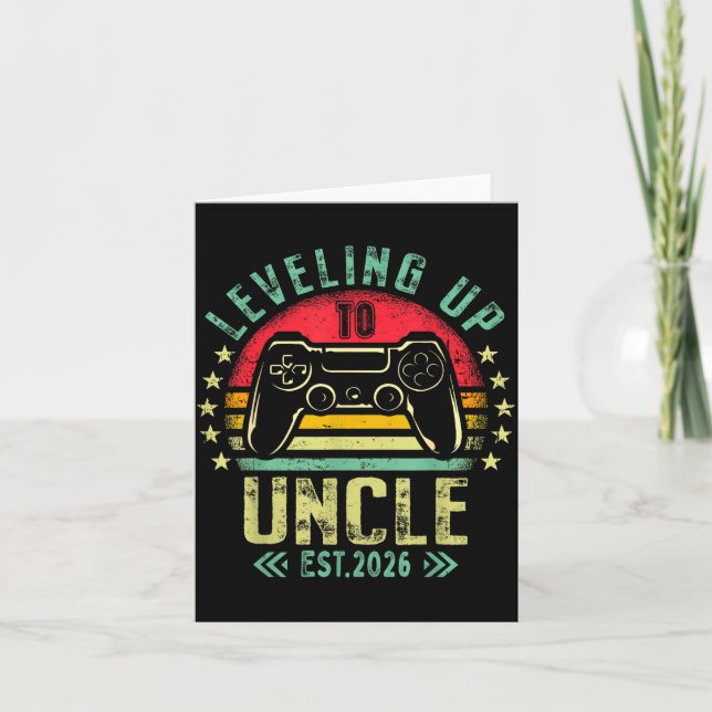 Carte Leveling Up To Uncle 2026 Funny Gamer Soon To Be U (Devant)