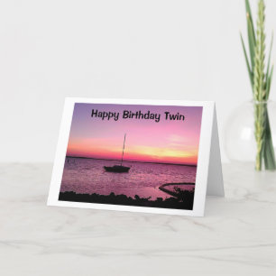 CARTE LEVER AU SOLEIL ANNIVERSAIRE SOUHAITE À MON JUMEAU