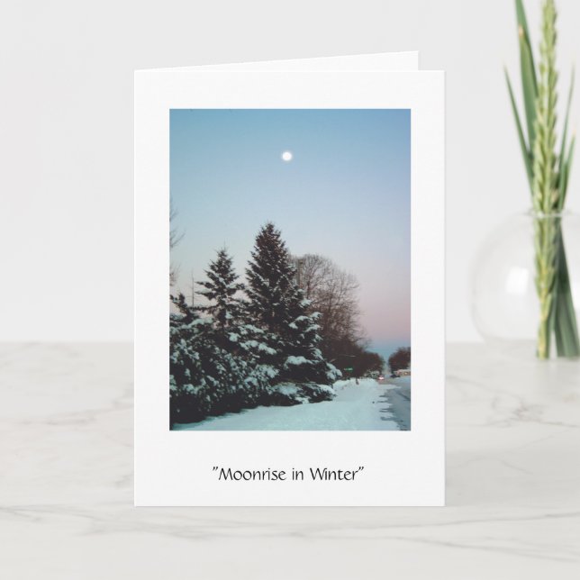 Carte Lever de la lune en hiver (Devant)