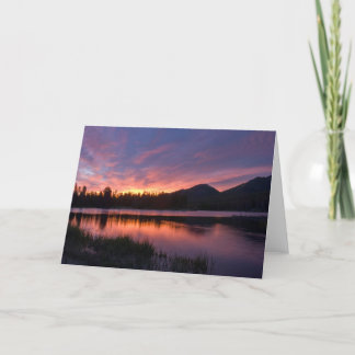 Carte Lever de soleil au-dessus de lac Sprague, le