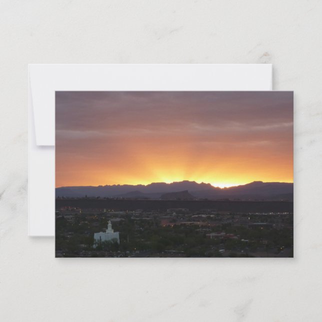 Carte Lever de soleil sur le paysage de St. George Utah (Devant)